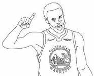 Coloring page Stephen Curry - Golden State Warriors