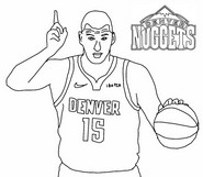 Coloriage Nikola Jokić - Denver Nuggets