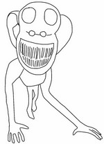 Dessin à colorier - Monster Monkey - Zoonomaly