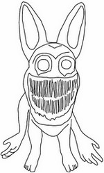 Coloriage gratuit - Monster bunny - Zoonomaly