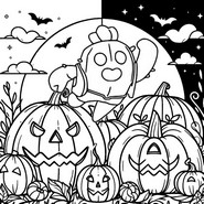 Ausmalblatt - Spike - Brawl Stars - Halloween