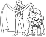 Renklendirilecek çizim - Crow - Brawl Stars - Halloween