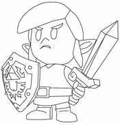 Zeichnung zum Ausmalen - Link - The Legend of Zelda - Echoes of Wisdom
