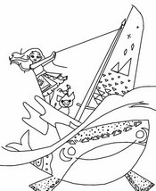 Drawing to color - Catamaran - Moana 2