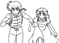 Dibujo para imprimir - Ranma & Akané - Ranma 1/2