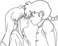 Dibujo descargable - Ranma Saotomé & Akané Tendo - Ranma 1/2