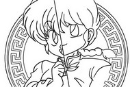 Imagen para colorear - Ranma Saotomé - Femenino y masculino - Ranma 1/2