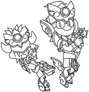 İndirilebilir boyama - Melek Larry ile Lawrie - Brawl Stars - Melekler Şeytanlara Karşı