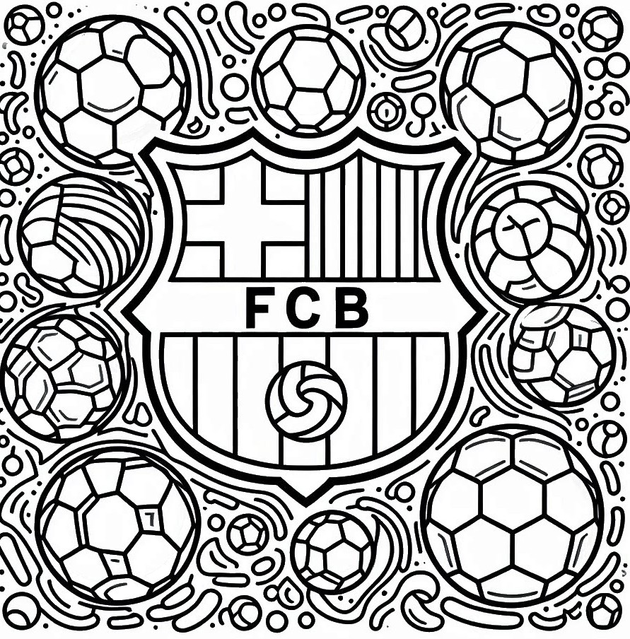 Coloring Pages Soccer FC Barcelona Coloring Pages Soccer FC Barcelona