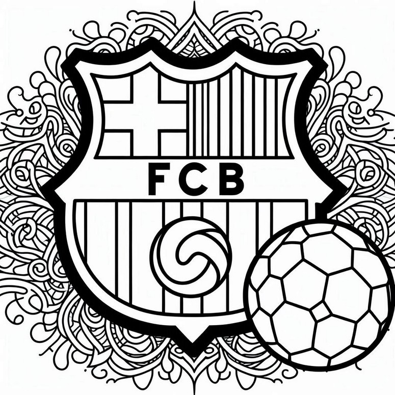 Coloring Pages Soccer FC Barcelona Coloring Pages Soccer FC Barcelona