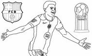 Gratis kleurplaat - Lamine Yamal - Voetbal - FC Barcelona