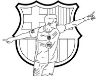 Gratis kleurplaat - Robert Lewandowski - Voetbal - FC Barcelona