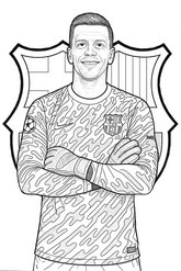 Coloring page Wojciech Szczęsny