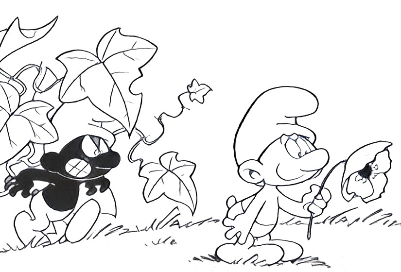 Desenho para colorir Smurfs