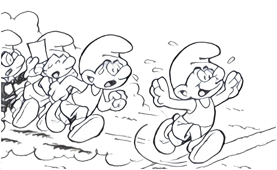 Coloring page Smurfs