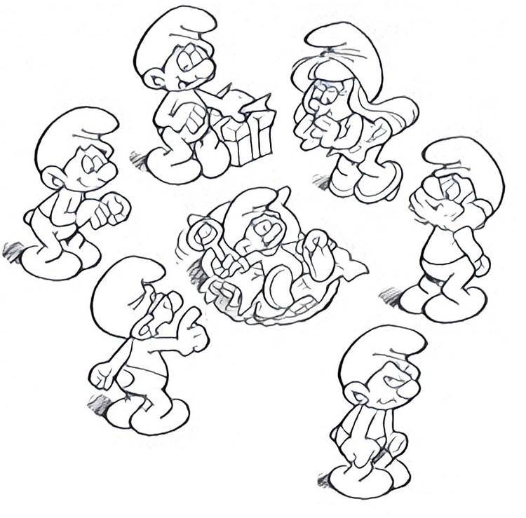 Coloring page Smurfs