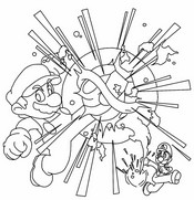 Free coloring page - Bros. Attacks - Mario and Luigi Brothership