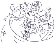 Coloring sheet - Zapperator - Mario and Luigi Brothership