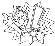Downloadable coloring - Luigi logic! - Mario and Luigi Brothership