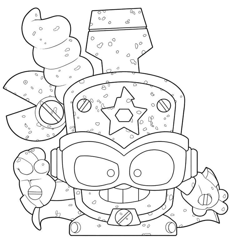 Ausmalbild zum Ausdrucken - Superthings - Kazoom Power