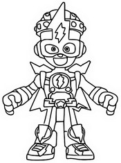 Rysunek do kolorowania - Kid Kazoom - Superthings - Kazoom Power
