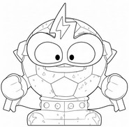 Coloriage gratuit - Energoal - Superthings - Kazoom Power