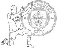 Imagem para colorir - Phil Foden - Futebol - Manchester City