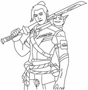Disegno da stampare - Kendo - Fortnite - Cacciatori Di