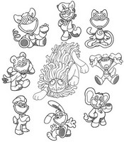 Gambar mewarnai - Smiling Critters - Poppy Playtime 4 - Yarnaby