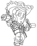 Coloring page - Woody Colt - Brawl Stars - Toy Story