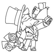 Feuille de coloriage - Dynamike romantique - Brawl Stars - Saint-Brawlentin