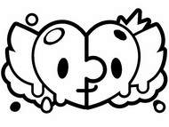 Coloriage gratuit - Coeur et ailes - Brawl Stars - Saint-Brawlentin