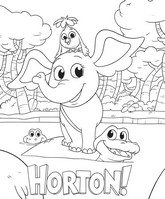 Kolorowanka do druku - Horton! - Netflix 2025