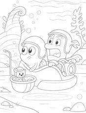 Desenho para baixar - Um peixe vermelho, um peixe azul - Netflix 2025