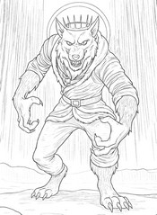 Desenho para imprimir - O Rei Lobo - Netflix 2025