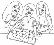 Coloring page Barbie & Teresa