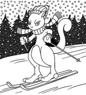 Printable coloring - Mewtwo - Pokémon - Winter
