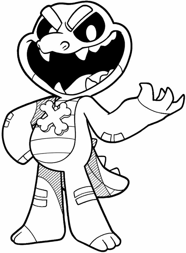 Gambar Mewarnai Allister Gator