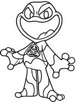 Målarbild att skriva ut - Icky Licky - Poppy Playtime 4 - Nightmare Critters