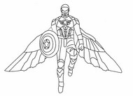 Ausmalbild zum Ausdrucken - Poster - Captain America - Brave New World
