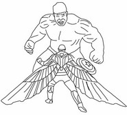 Kostenloses Ausmalbild - Red Hulk - Captain America - Brave New World