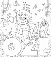 Tekening om in te kleuren - Ozi - Films in de bioscoop in 2025