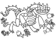 Folha para colorir - Nightmare Critters - Poppy Playtime 4 - Pianosaurus