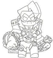 Disegno da colorare - Dottor Samtastic - Brawl Stars - Super Brawl