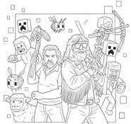Drawing to color - On the attack! - A Minecraft Movie
