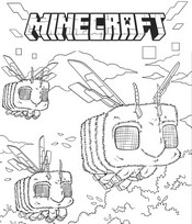 Drawing to color - The bees - A Minecraft Movie