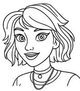 Ilustração para colorir - Mischa LeBron - Supernatural Academy