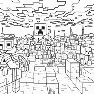 Feuille de coloriage - Legends - Minecraft