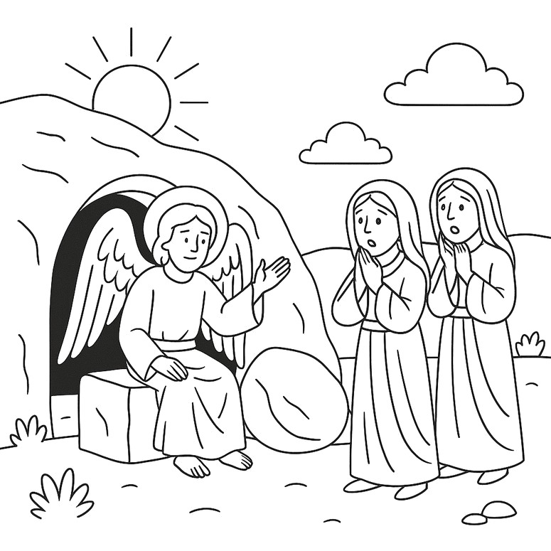 Coloriage Le tombeau vide