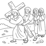 Fargeleggingsark - The Stations of the Cross - Kristen påske